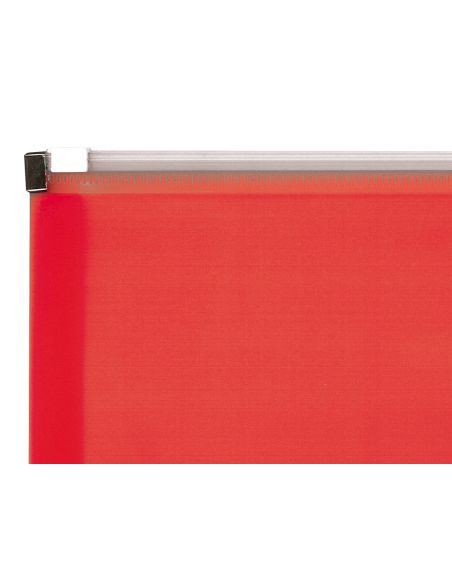 Carpeta Dossier Liderpapel A6 Cierre De Cremallera Rojo Translucido