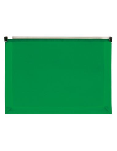 Carpeta Dossier Liderpapel A4 Cierre De Cremallera Verde Translucido