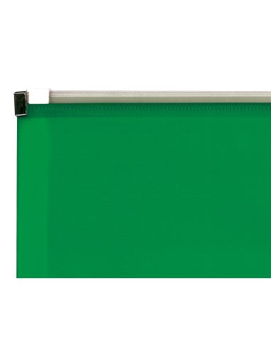 Carpeta Dossier Liderpapel A4 Cierre De Cremallera Verde Translucido