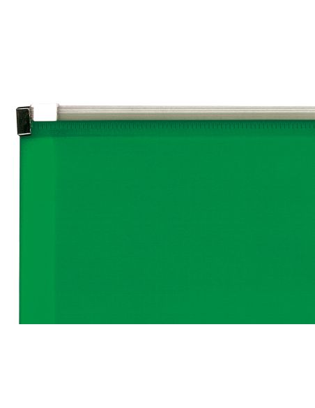Carpeta Dossier Liderpapel A4 Cierre De Cremallera Verde Translucido