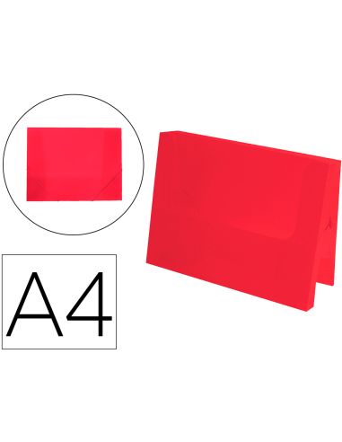 Carpeta Liderpapel Portadocumentos Polipropileno Dina4 Rojo Translucido Lomo 50 Mm