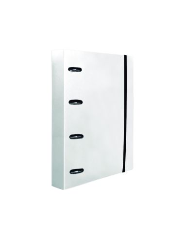 Carpeta Con Recambio Liderpapel A4 Cuadro 5Mm 100 Hojas 80G Polipropileno 4 Anillas 40Mm Transparente