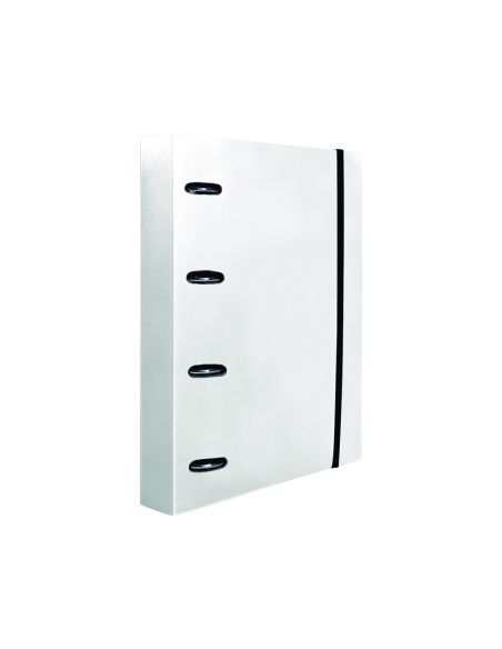 Carpeta Con Recambio Liderpapel A4 Cuadro 5Mm 100 Hojas 80G Polipropileno 4 Anillas 40Mm Transparente