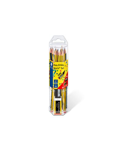 Lapices De Grafito Staedtler Noris N.2 Hb Blister Promocional 120 Aniversario De12 Uds + Afilalapiz + Goma