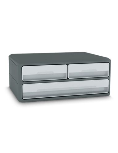 Fichero Cajones De Sobremesa Cep Moov Up Reciclado 80% 3 Cajones Color Gris 275X369X146 Mm