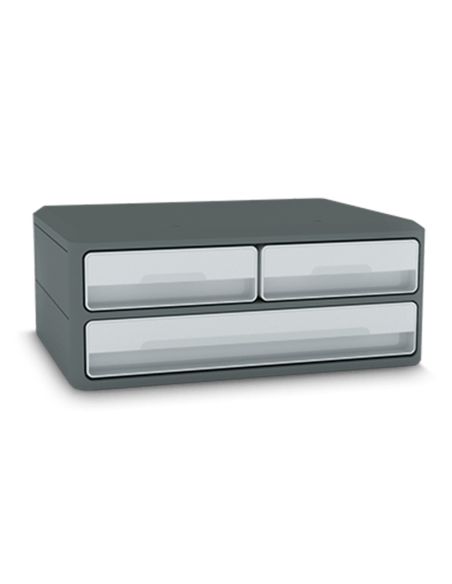 Fichero Cajones De Sobremesa Cep Moov Up Reciclado 80% 3 Cajones Color Gris 275X369X146 Mm