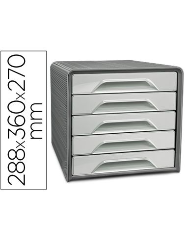 Fichero Cajones De Sobremesa Cep Smoove 5 Cajones Color Gris 288X360X270 Mm