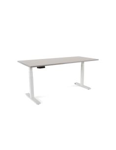 Mesa Rocada Regulable En Altura Electricamente Hasta 129 Cm Estructura De Acero Tablero 180 Cm Color Gris