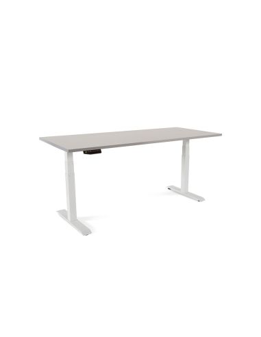 Mesa Rocada Regulable En Altura Electricamente Hasta 129 Cm Estructura De Acero Tablero 180 Cm Color Gris