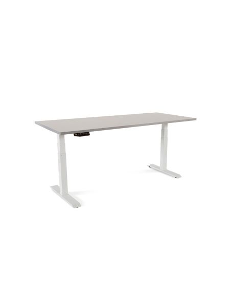 Mesa Rocada Regulable En Altura Electricamente Hasta 129 Cm Estructura De Acero Tablero 180 Cm Color Gris