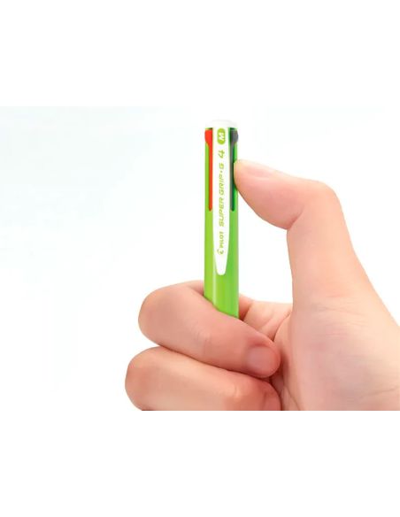 Boligrafo Pilot Super Grip G 4 Colores Retractil Sujecion De Caucho Tinta Base De Aceite Cuerpo Color Verde