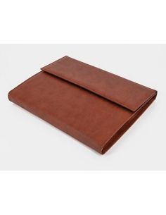 Carpeta Portadocumentos Q-Connect Artesania Piel Sintetica Doble Cierre Iman Color Cuero 260X235X35 Mm 2