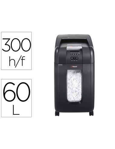Destructora De Documentos Rexel Optimum Autofeed+ 300X Eu Capacidad De Corte 300 Hojas Destruye Grapas Y Clips