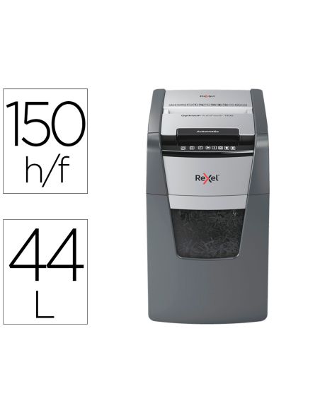 Destructora De Documentos Rexel Optimum Autofedd+ 150X Eu Capacidad De Corte 150 Hojas Destruye Grapas Y Clips