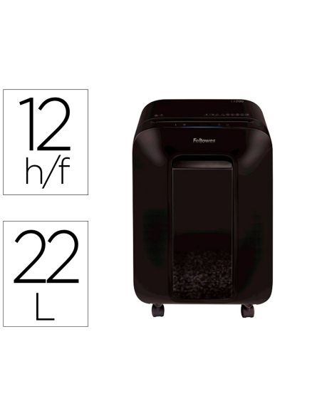 Destructora De Documentos Fellowes Lx-200 Capacidad De Corte 12 H Seguridad P4 Destruye Grapas Clips Y
