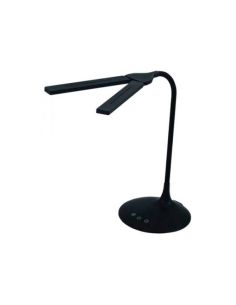 Lampara De Escritorio Archivo 2000 Led 6W 280Lm Doble Cabezal Brillo Regulable 2 Niveles Color Recargable Negro