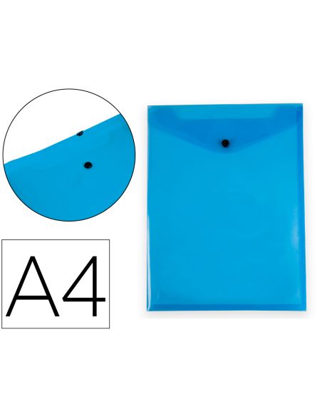 Carpeta Liderpapel Dossier Broche Polipropileno Din A4 Formato Vertical Con Fuelle Azul Translucido|Libreriasalesiana