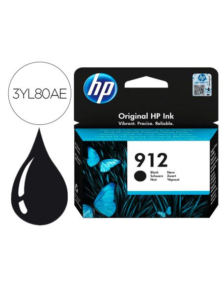 Ink-Jet Hp 912 Officejet 8010 / 8020 / 8035 Negro 300 Pag