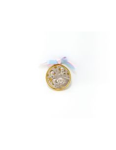 Med. Cuna Plata/Dorada 7Cm Lazo Angeles 145
