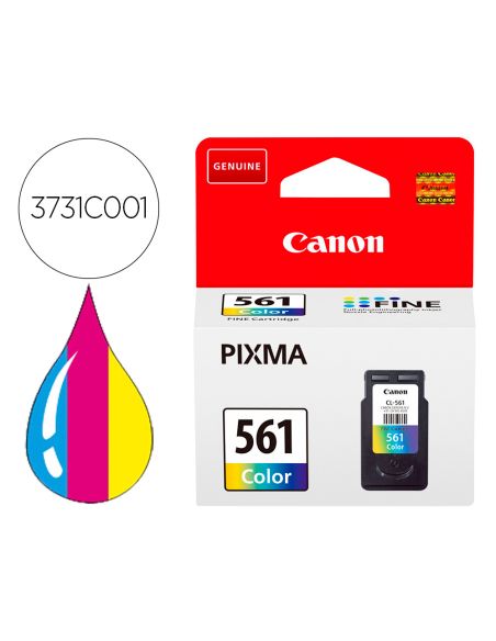 Ink-Jet Canon 561 Pixma Ts5350 / Ts5351 / Ts5352 / Ts5353 180 Pack Amarillo Cian Magenta 180 Paginas