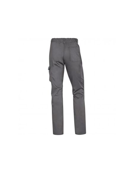Pantalon De Trabajo Deltaplus Cintura Elastica 5 Bolsillos Color Gris / Negro Talla Xs