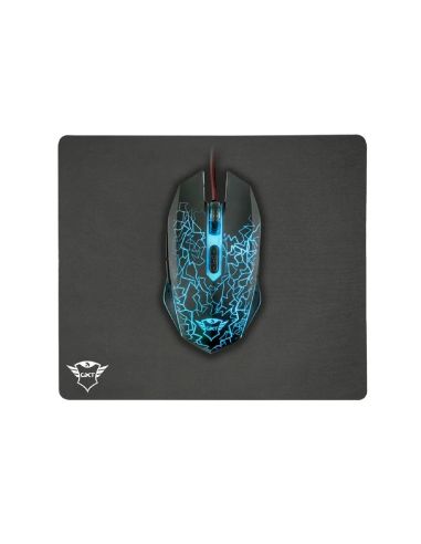 Pack Alfombrilla + Raton Optico Trust Gaming Gxt783 Izza Mouse & Pad 2400 Dpi 6 Botones