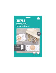 Tarjeta De Visita Apli Invitacion Hogar 210X99Mm 200Gr Blanca Pack De 15 Hojas Din A4 2