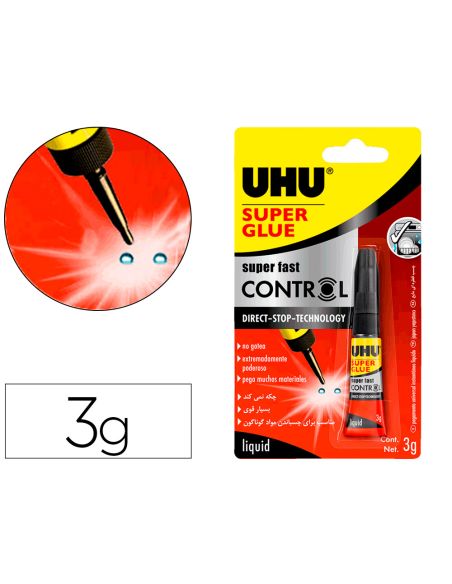 Pegamento Uhu Instantaneo Control Tecnologia Stop 3 Gr