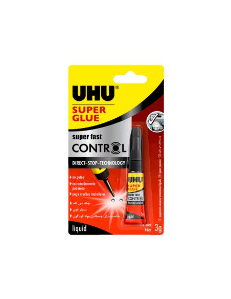 Pegamento Uhu Instantaneo Control Tecnologia Stop 3 Gr