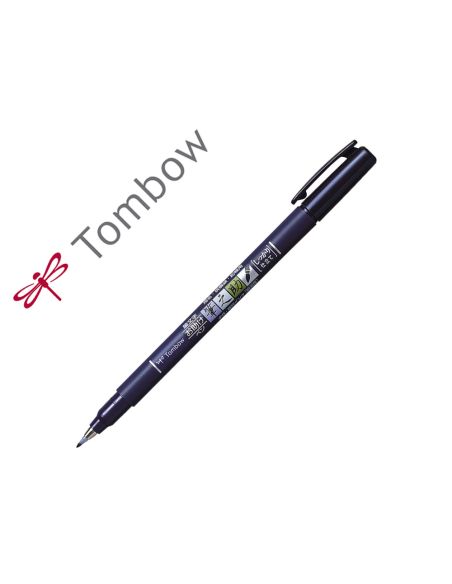 Rotulador Tombow Fudenosuke Tinta Base De Agua Punta Pincel Dura Negro
