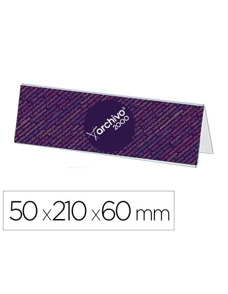 Identificador Sobremesa Archivo 2000 Premium Poliestireno Cristal Transparente 50X210X60 Mm
