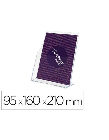 Expositor Archivo 2000 Premium Portafolletos Din A5 Vertical Cristal Transparente 95X160X210Mm