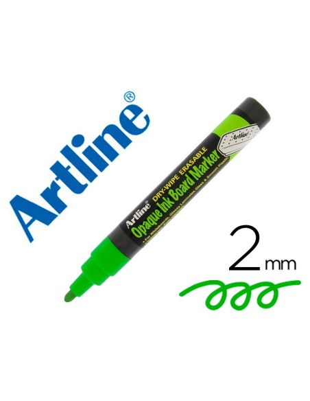 Rotulador Artline Pizarra Epd-4 Color Verde Fluorescente Opaque Ink Board Punta Redonda 2 Mm|Libreriasalesiana