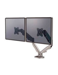 Brazo Para Monitor Fellowes Serie Eppa Ajustable Altura 2 Pantallas Normativa Vesa Hasta 10 Kg Plata 2
