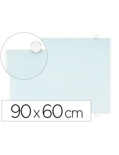 Pizarra Blanca Q-Connect Cristal Magnetica Marco Aluminio 90X60 Cm