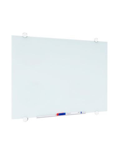 Pizarra Blanca Q-Connect Cristal Magnetica Marco Aluminio 90X60 Cm