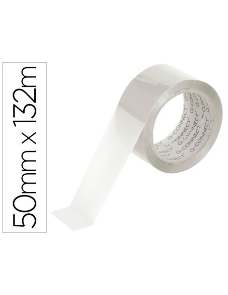 Cinta Adhesiva Q-Connect Polipropileno Transparente 132 Mt X 50 Mm Para Embalaje
