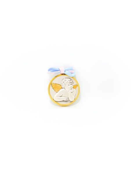Med. Cuna Plata/Dorada 7Cm Lazo Angel 1199