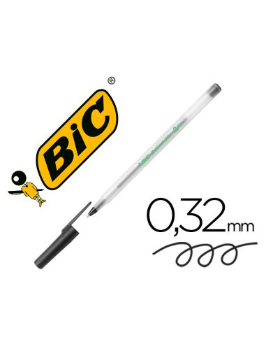 Boligrafo Bic Ecolutions Round Stic Negro