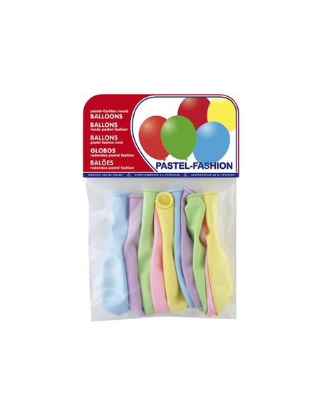 Globo 100% Latex Biodegradable Pastel Claro Bolsa De 10 Unidades Colores Surtidos