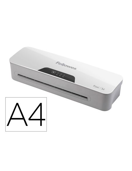 Plastificadora Fellowes Pixel Din A4 2 Rodillos Sistema Antiatasco Apagado Automatico Hasta 125 Mc