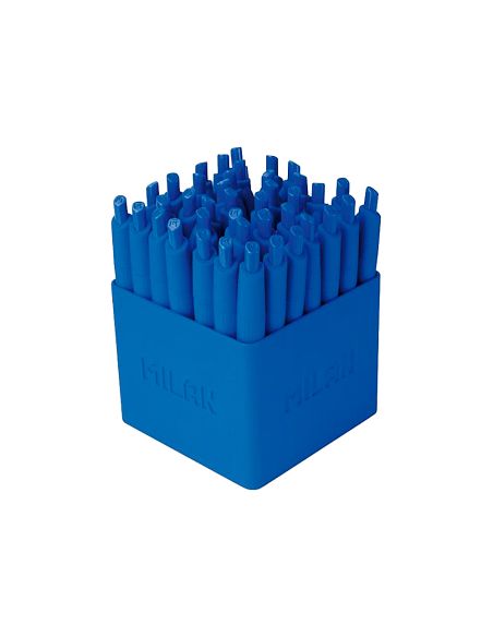 Boligrafo milan p1 expositor retractil 1 mm touch mini azul expositor de 40 unidades