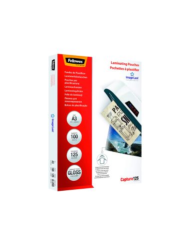 Bolsa De Plastificar Fellowes Brillo Din A3 125 Mc Pack De 100 Unidades