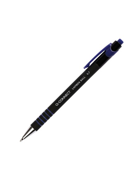 Boligrafo Q-Connect Retractil Con Grip 0,7 Mm Color Azul