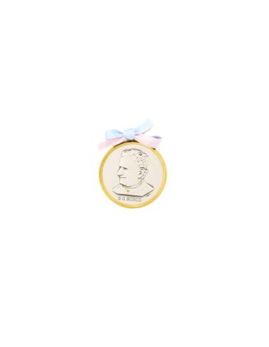 Med. Cuna Plata/Dorada 7Cm Lazo Don Bosco