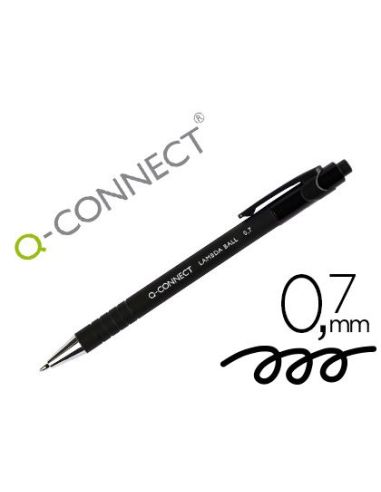 Boligrafo Q-Connect Retractil Con Grip 0,7 Mm Color Negro|Libreriasalesiana