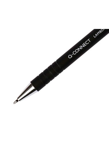 Boligrafo Q-Connect Retractil Con Grip 0,7 Mm Color Negro|Libreriasalesiana