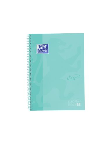 Cuaderno Espiral Oxford Ebook 1 School Touch Te Din A4+ 80 Hojas Cuadro 5 Mm Con Margen Mint Pastel