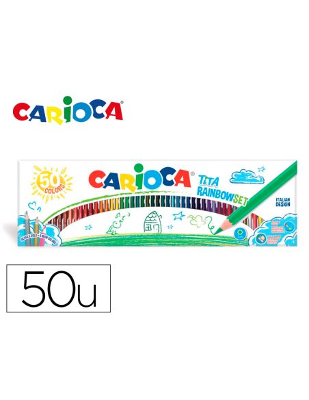 Lapices De Colores Carioca Tita Caja De 50 Unidades Colores Surtidos