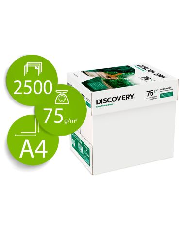 Papel Fotocopiadora Discovery Fast Pack Din A4 75 Gramos Papel Multiuso Ink-Jet Y Laser Caja De 2500 Hojas
